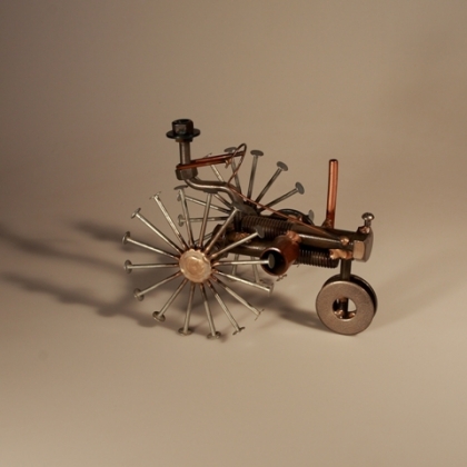 Vintage Nail Sculpture By Artist Travis Burford Steampunk 1757674536